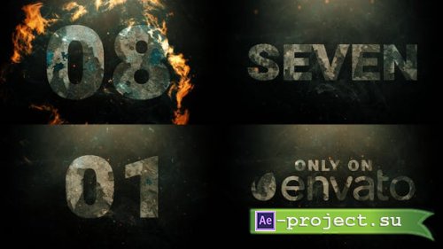 Videohive - Grunge Fire Countdown Opener - 39659827 - Project for After Effects