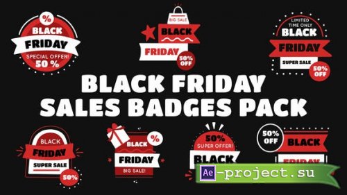 Videohive - Black Friday Sale Badges Pack - 40518542 - Project for After Effects