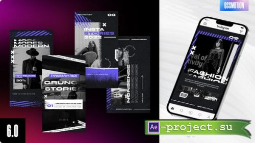 Videohive - Grunge Instagram Stories - 40528846 - Project for After Effects