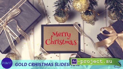Videohive - Gold Christmas Slideshow - 40588484 - Project for After Effects