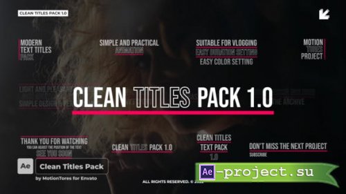 Videohive - Clean Text Titles  AE - 40576579 - Project for After Effects