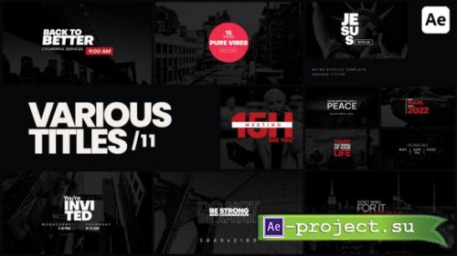 Videohive - Various Titles 11 - 40612324 - Project for After Effects