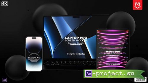 Videohive - Website Promo | Dark Device Mockup - 40580576 - Project for After Effects