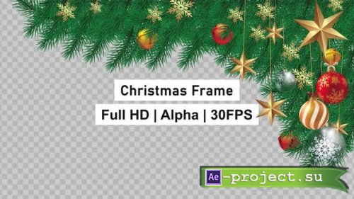Videohive - Christmas Frame with Alpha - 40619429 - Motion Graphics
