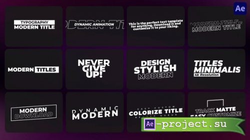 Videohive - Modern Titles | After Effects - 40754814 - Project for After Effects