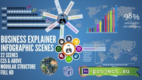 Videohive - Business Explainer Infographic Scenes - 9119319 - Project for After Effects