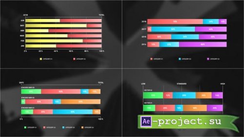 Videohive - Horizontal Stacked Bar Infographic - 40749435 - Project for After Effects