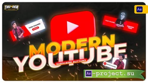 Videohive - Modern Youtube Subscribe Button Pack - 40528109 - Project for After Effects