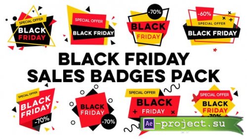 Videohive - Black Friday Sale Badges Pack V2 10 in 1 - 40829615 - Project for After Effects