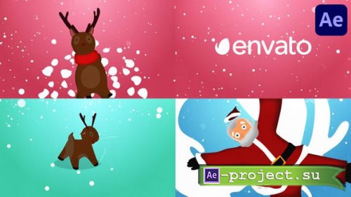 Videohive - Christmas Santa and Deers Logo Pack for After Effects - 40994875 - Project for After Effects