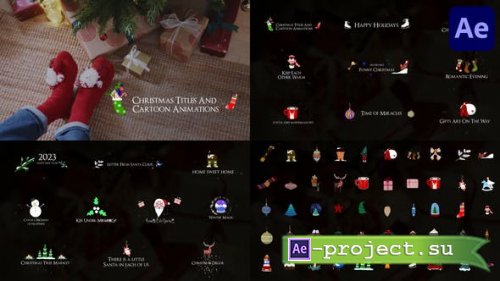 Videohive - Christmas Titles And Cartoon Animations for After Effects - 41001954 - Project for After Effects