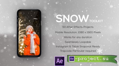 Videohive - 50 Snow Overlays - Vertical Resolution - For Mobile Videos - 41021662