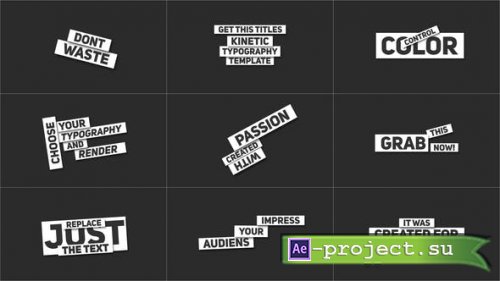 Videohive - Kinetic Typography V3 - 41191630 - Project for After Effects