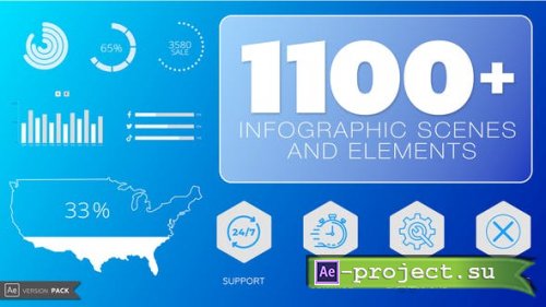 Videohive - 1100+ Infographic Pack - 41205768 - Project for After Effects
