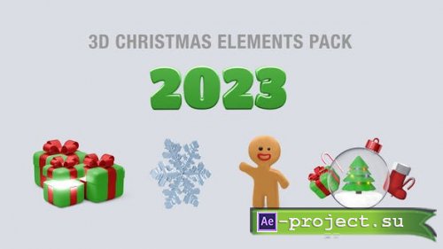 Videohive - 3D Christmas Elements Pack - 41460568 - Project for After Effects