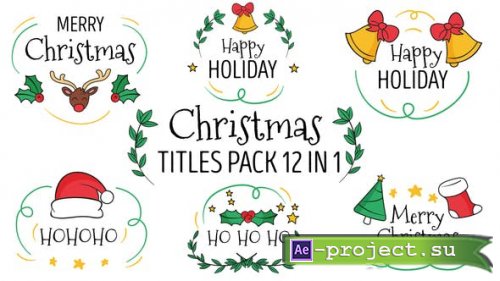 Videohive - Christmas Titles Pack 12 in 1 - 41776091 - Project for After Effects