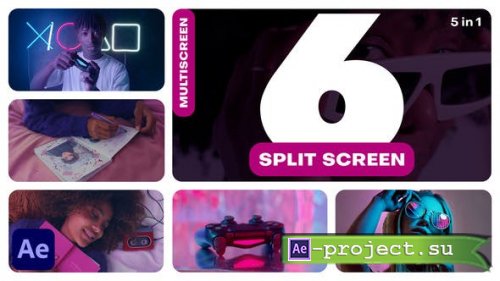 Videohive - Multiscreen - 6 Split Screen - 41826757 - Project for After Effects