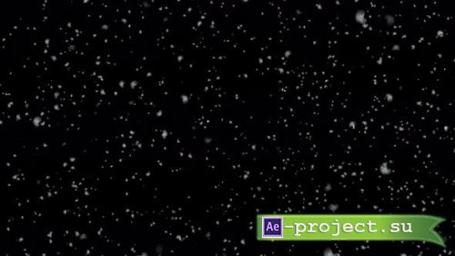 Videohive - Realistic Snowfall Overlay Black Background Winter Slowly Falling Snow Effect - 41724758