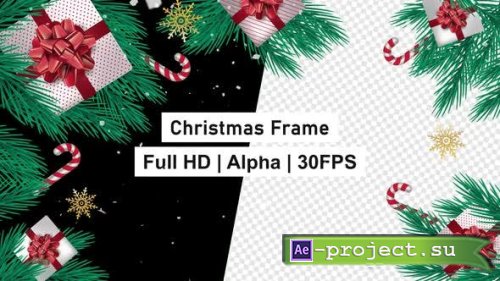 Videohive - Christmas Frame with Alpha - 40859654 - Motion Graphics
