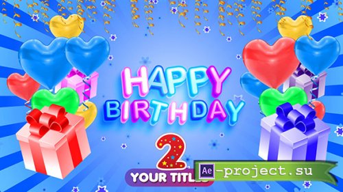 Happy birthday 4K  - Project for After Effects