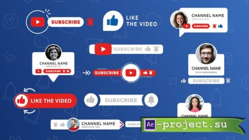 Videohive - Youtube/Social Media Subscribe Button Package - 40754061 - Project for After Effects