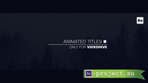 Videohive - Animated Titles - 41881607 - Project for After Effects