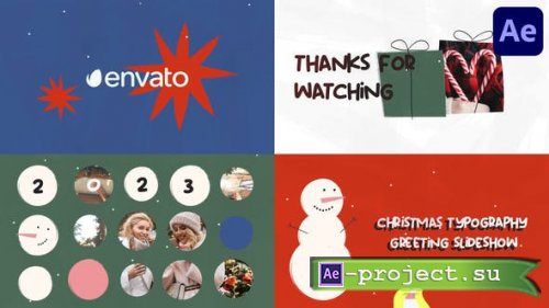 Videohive - Christmas Typography Greeting Slideshow for After Effects - 41918062 - Project for After Effects