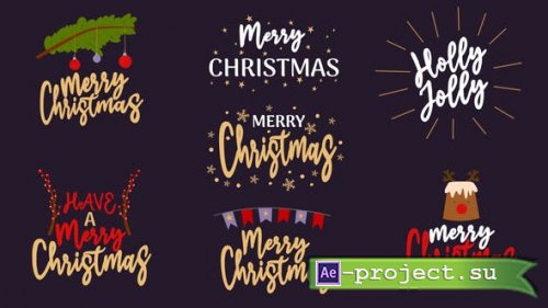 Videohive - Christmas Titles Pack 8 in 1 - 41933977 - Project for After Effects