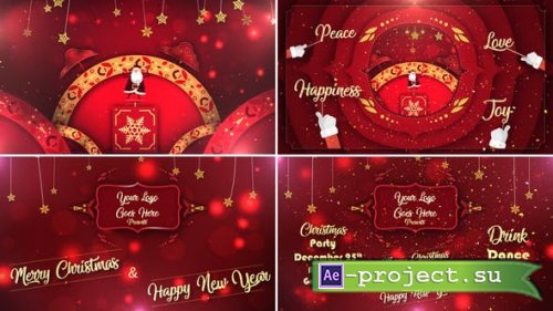 Videohive - Red Christmas NewYear Natal Wish And Party Invitation - 41855874 - Project for After Effects