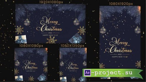 Videohive - Christmas Intro 4 in 1 - 41650076 - Project for After Effects