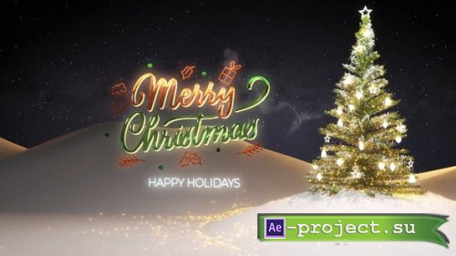 Videohive - Night Of Christmas Logo Reveal - 41938609 - Project for After Effects