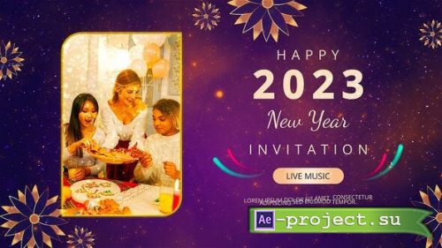 Videohive - Golden Sparkle Happy New Year Slideshow - 41997174 - Project for After Effects