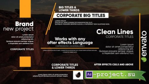 Videohive - Clean Lines - Big Titles - 22953508 - Project for After Effects