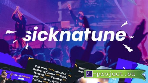 Videohive - Sicknature Creative Music Event Video Display After Effect Template - 40185355