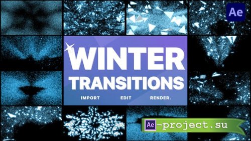 Videohive - Ice Winter Transitions | After Effects - 42097570 - Project for After Effects