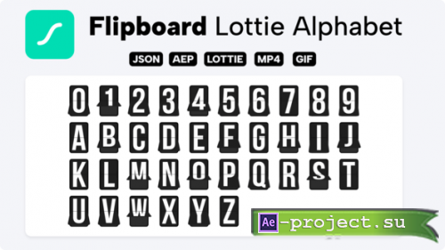 Videohive - Flip Board Lottie Alphabet - 42085458 - Project for After Effects