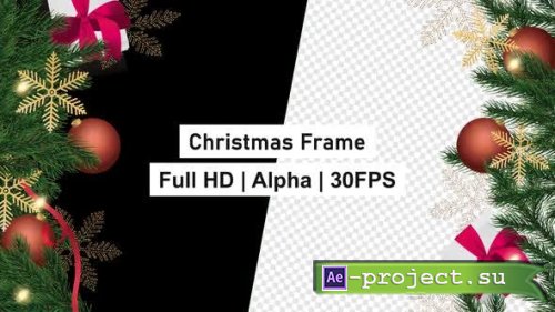 Videohive - Christmas Frame Side with Alpha - 42046191 - Motion Graphics