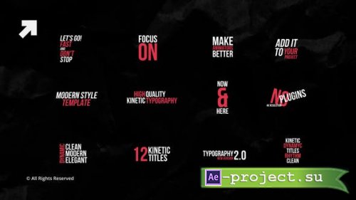 Videohive - Kinetic Typography 2.0 | AE - 42139814 - Project for After Effects
