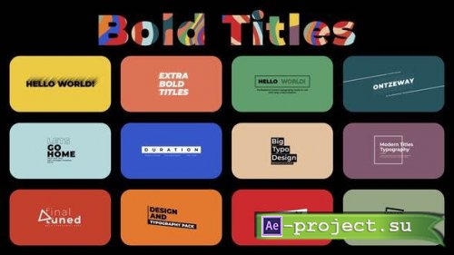 Videohive - Bold Titles 2.0 | After Effects - 42163652 - Project for After Effects