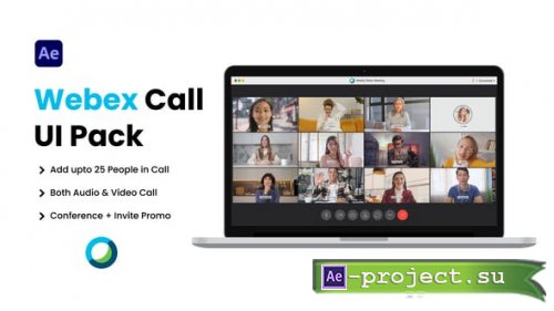 Videohive - Webex Video Conference UI Pack - 42143120 - Project for After Effects