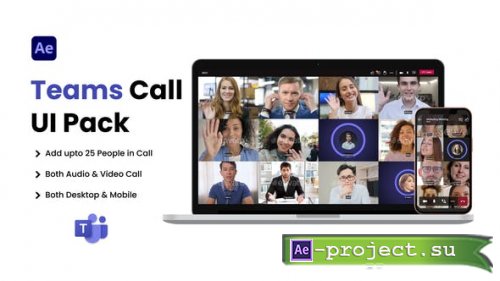 Videohive - Teams Video Conference UI Pack - 42143186 - Project for After Effects