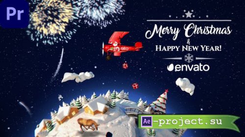 Videohive - Santas Plane Christmas Opener | MOGRT - 42152203 - Premiere Pro Templates