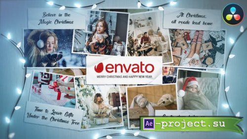 Videohive - Christmas Cards Slideshow for DaVinci Resolve - 42180244