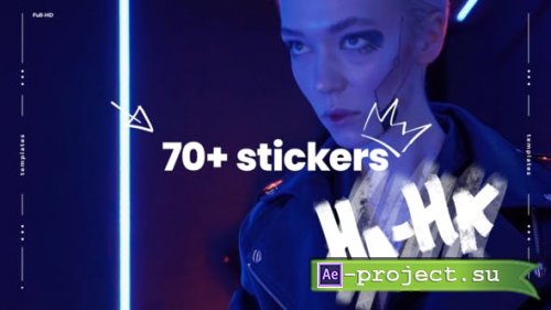 Videohive - Animated Stickers Pack - 42251029 - Project for After Effects