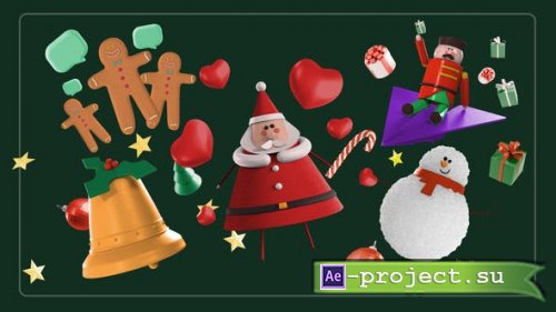 Videohive - 3D Christmas Social Icons Pack - 42203354 - Project for After Effects