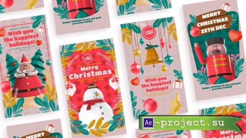 Videohive - 3D Cute Christmas Stories - 42146065 - Project for After Effects