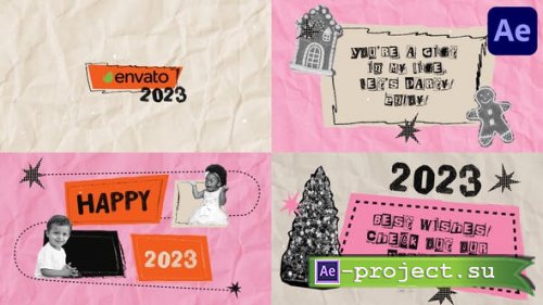 Videohive - New Year And Christmas Torn Paper Slideshow for After Effects - 42294857 - Project for After Effects