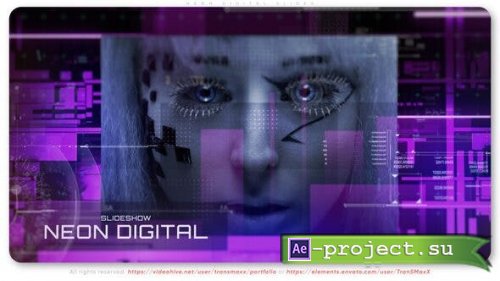 Videohive - Neon Digital Slides - 42301989 - Project for After Effects