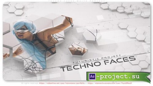 Videohive - Techno Faces White Project - 42324471 - Project for After Effects