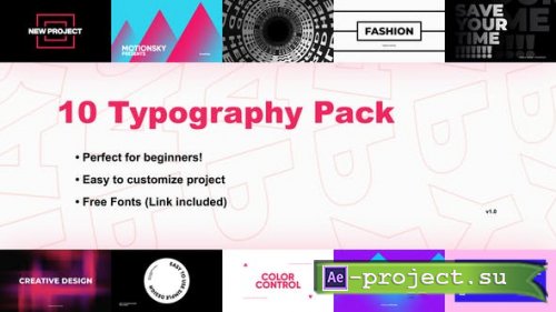 Videohive - 10 Fantastic Typography Pack | After Effects - 42326820 - Project for After Effects
